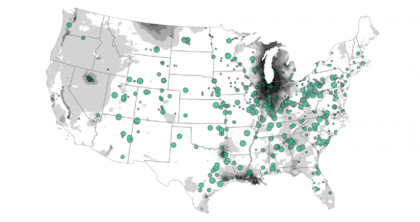 Increase in fine particle pollution in 2020 for an "inside the fence line" power plant carbon standard compared to no new policy